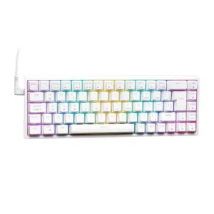 Teclado Gamer Mecânico KBM! Gaming TG700 65% RGB Switch Gateron Red ABNT2 Branco KGTG700BRVR Teclado Gamer Mecânico KBM! Gaming TG700 65% RGB Switch Gateron Red ABNT2 Branco KGTG700BRVR