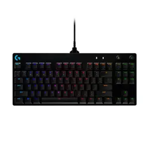 Teclado Gamer Mecânico Logitech G Pro TKL RGB Lightsync Switch GX Blue Clicky Layout US 920-009388 Teclado Gamer Mecânico Logitech G Pro TKL RGB Lightsync Switch GX Blue Clicky Layout US 920-009388