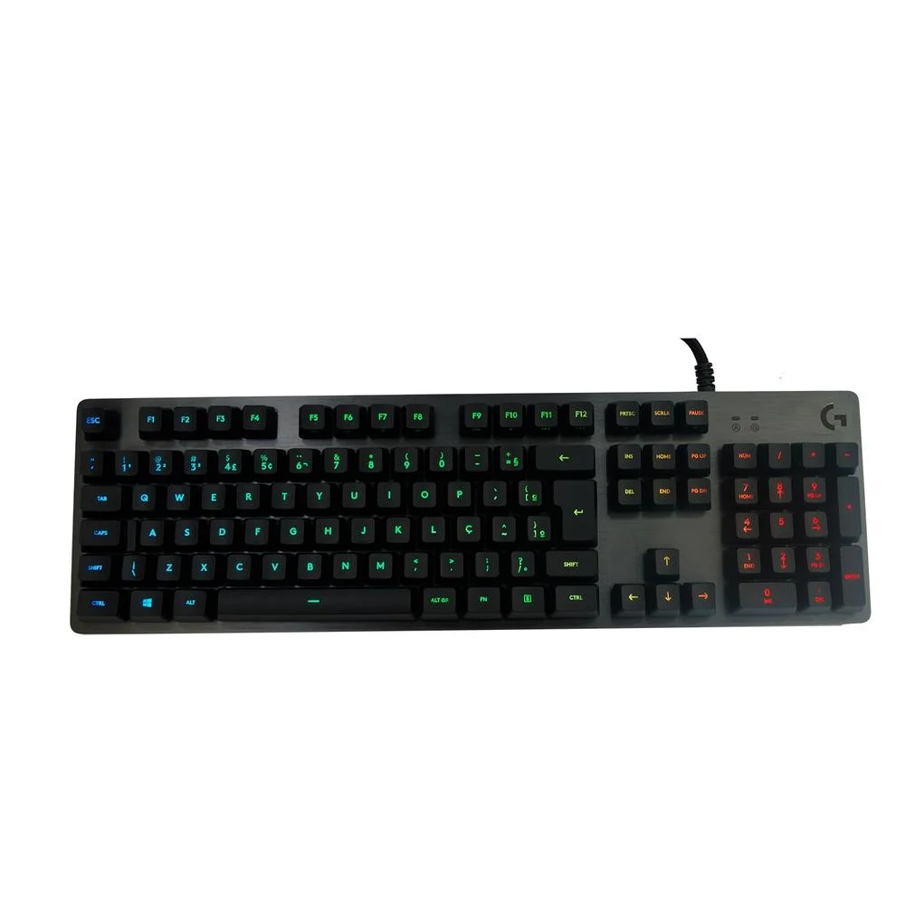 Teclado Gamer Mecânico Logitech G512 Carbon RGB Lightsync Switch GX Brown ABNT2 920-009400