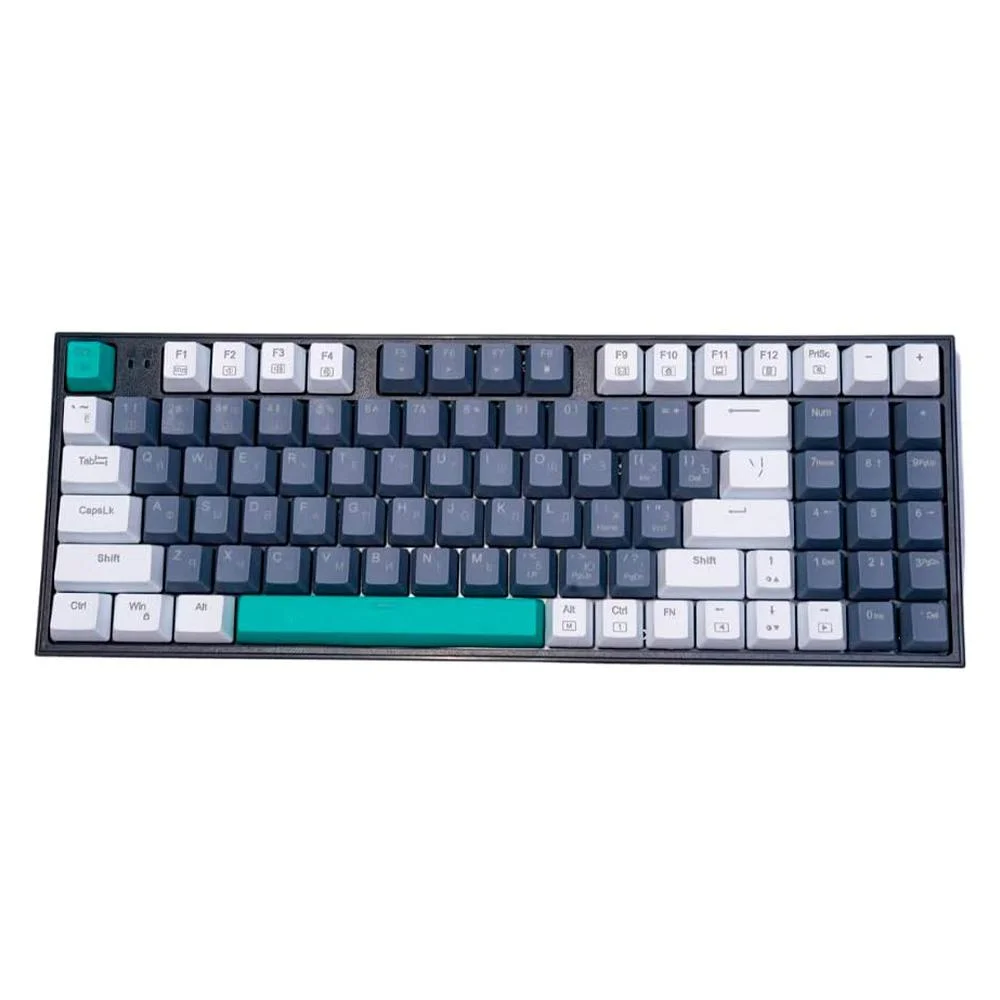 Teclado Gamer Mecânico Machenike K500-B94 RGB Switch Huano Blue Cinza MAC-K500-B94GR-WW