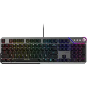 Teclado Gamer Mecânico MSI Strike 600 RGB Switch Silencioso Layout US Preto Teclado Gamer Mecânico MSI Strike 600 RGB Switch Silencioso Layout US Preto