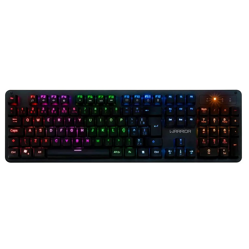 Teclado Gamer Mecânico Multi Warrior Dunky LED Rainbow Switch Outemu Blue Anti-Ghosting ABNT2 TC248