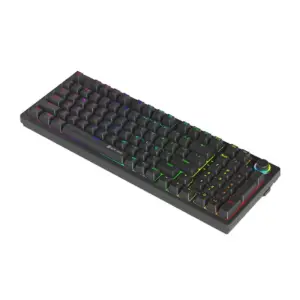 Teclado Gamer Mecânico New Hero Warlock Rainbow Switch Blue ABNT Preto Teclado Gamer Mecânico New Hero Warlock Rainbow Switch Blue ABNT Preto