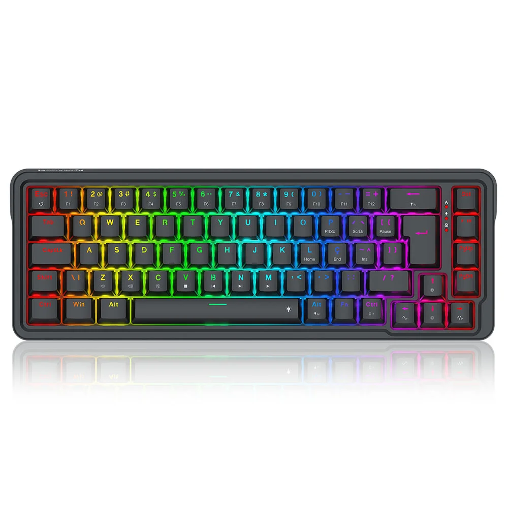 Teclado Gamer Mecânico Dragon Chant Nova RGB Switch Linear Preto K709-RGB