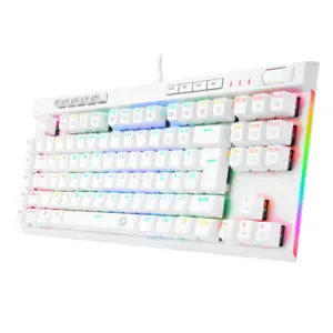 Teclado Gamer Óptico Redragon Magic-Wand Pro Lunar White RGB Switch Outemu Brown DIY ABNT2 K587WRGB-PRO Teclado Gamer Óptico Redragon Magic-Wand Pro Lunar White RGB Switch Outemu Brown DIY ABNT2 K587WRGB-PRO