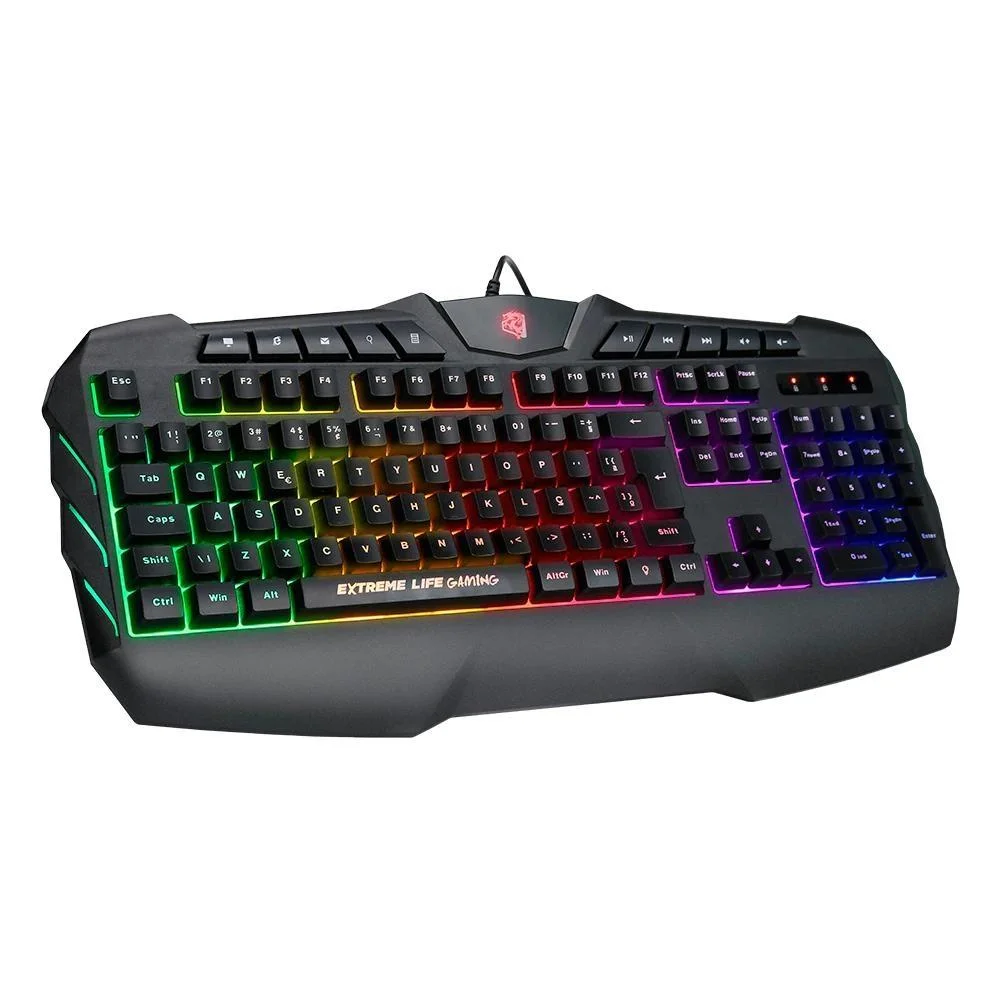 Teclado Gamer Mecânico ELG Pulse Fire LED 7 Cores Anti-Ghosting TGHMPF