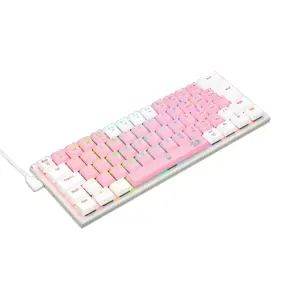 Teclado Gamer Mecânico Redragon Anivia RGB Rosa K614PW-RGB-PT-BLU Teclado Gamer Mecânico Redragon Anivia RGB Rosa K614PW-RGB-PT-BLU