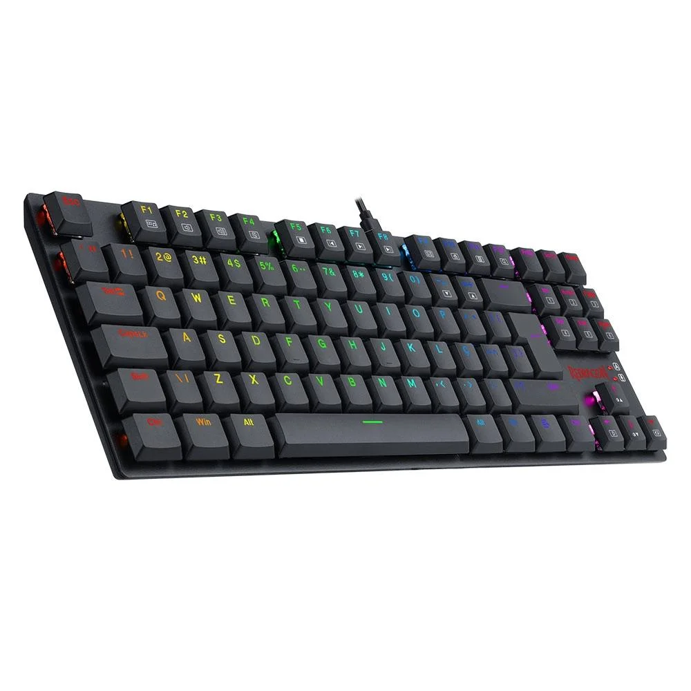 Teclado Gamer Mecânico Redragon APS Low-Profile RGB Switch Blue ABNT2 Preto K607-RGB (PT-BLUE)