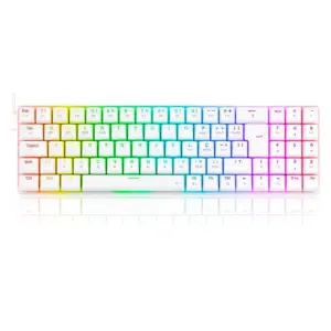 Teclado Gamer Mecânico Redragon Ashe Pro RGB Switch Brown N-Keys ABNT2 Branco K626P-KBS-W (PT-BROWN) Teclado Gamer Mecânico Redragon Ashe Pro RGB Switch Brown N-Keys ABNT2 Branco K626P-KBS-W (PT-BROWN)