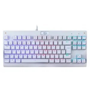 Teclado Gamer Mecânico Redragon Dark Avenger RGB Switch Outemu Blue ABNT2 Branco K568W-RGB (BLUE) Teclado Gamer Mecânico Redragon Dark Avenger RGB Switch Outemu Blue ABNT2 Branco K568W-RGB (BLUE)