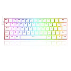 Teclado Gamer Mecânico Redragon Draconic Pro Switch Brown Branco Teclado Gamer Mecânico Redragon Draconic Pro Switch Brown Branco