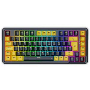 Teclado Gamer Mecânico Redragon ELF Chroma Mk.II RGB Switch Melt Gold ABNT2 Preto e Laranja K649PY-RGB Teclado Gamer Mecânico Redragon ELF Chroma Mk.II RGB Switch Melt Gold ABNT2 Preto e Laranja K649PY-RGB
