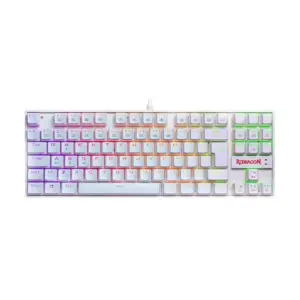 Teclado Gamer Mecânico Redragon Kumara Lunar White RGB Switch Brown Com Fio K552W Teclado Gamer Mecânico Redragon Kumara Lunar White RGB Switch Brown Com Fio K552W