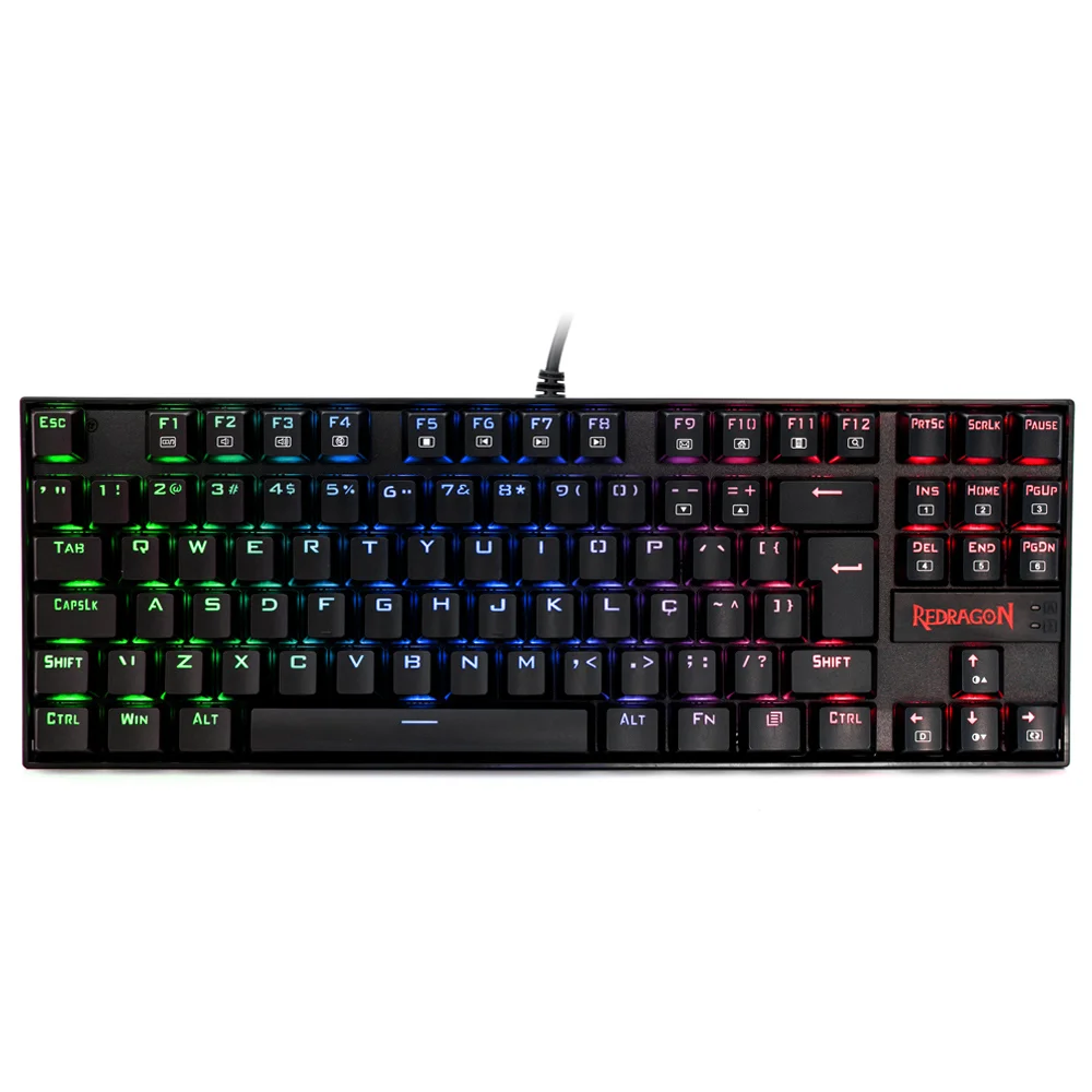 Teclado Gamer Mecânico Redragon Kumara RGB Switch Brown Anti-Ghosting ABNT2 K552RGB-1