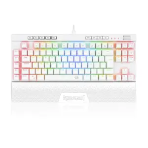 Teclado Gamer Óptico Redragon Magic-Wand Pro RGB Switch Vermelho ABNT2 Branco K587W-RGB Teclado Gamer Óptico Redragon Magic-Wand Pro RGB Switch Vermelho ABNT2 Branco K587W-RGB
