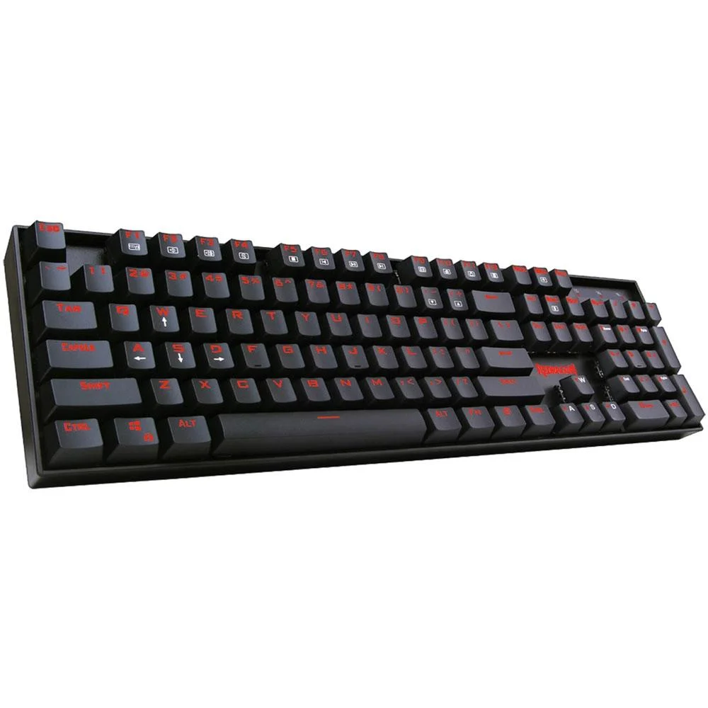 Teclado Gamer Mecânico Redragon Mitra Iluminação Vermelha Switch Outemu Blue ABNT2 K551-1