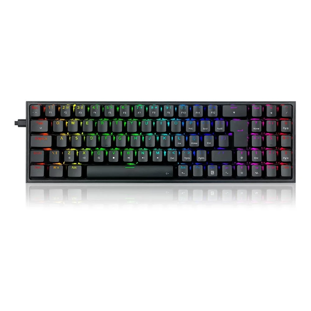 Teclado Gamer Mecânico Redragon Pollux 75% RGB Switch Blue ABNT2 Preto K628-RGB-B (PT-BLUE)