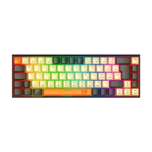 Teclado Gamer Mecânico Redragon Ryzer 60% RGB Switch Brown ABNT2 Bege/Preto/Laranja K633CGO-RGB (PT-BROWN)