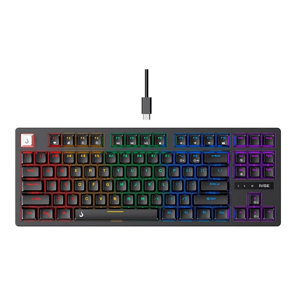Teclado Gamer Mecânico Rise Mode GM2 Pro RGB Switch Outemu Blue Preto RM-TCM-GM2-BBLUE