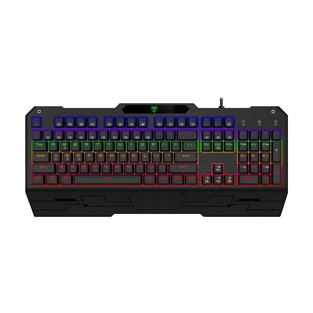 Teclado Gamer Mecânico T-Dagger Battleship Rainbow Switch Blue T-TGK301-BL