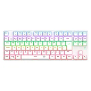 Teclado Gamer Mecânico T-Dagger Bora TKL RGB Switch Brown Dust-Proof ABNT2 Branco T-TGK313W-BR Teclado Gamer Mecânico T-Dagger Bora TKL RGB Switch Brown Dust-Proof ABNT2 Branco T-TGK313W-BR