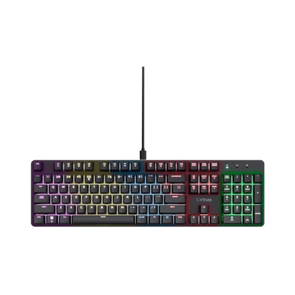 Teclado Gamer Mecânico Trust GXT 871 Zora RGB Preto 25510