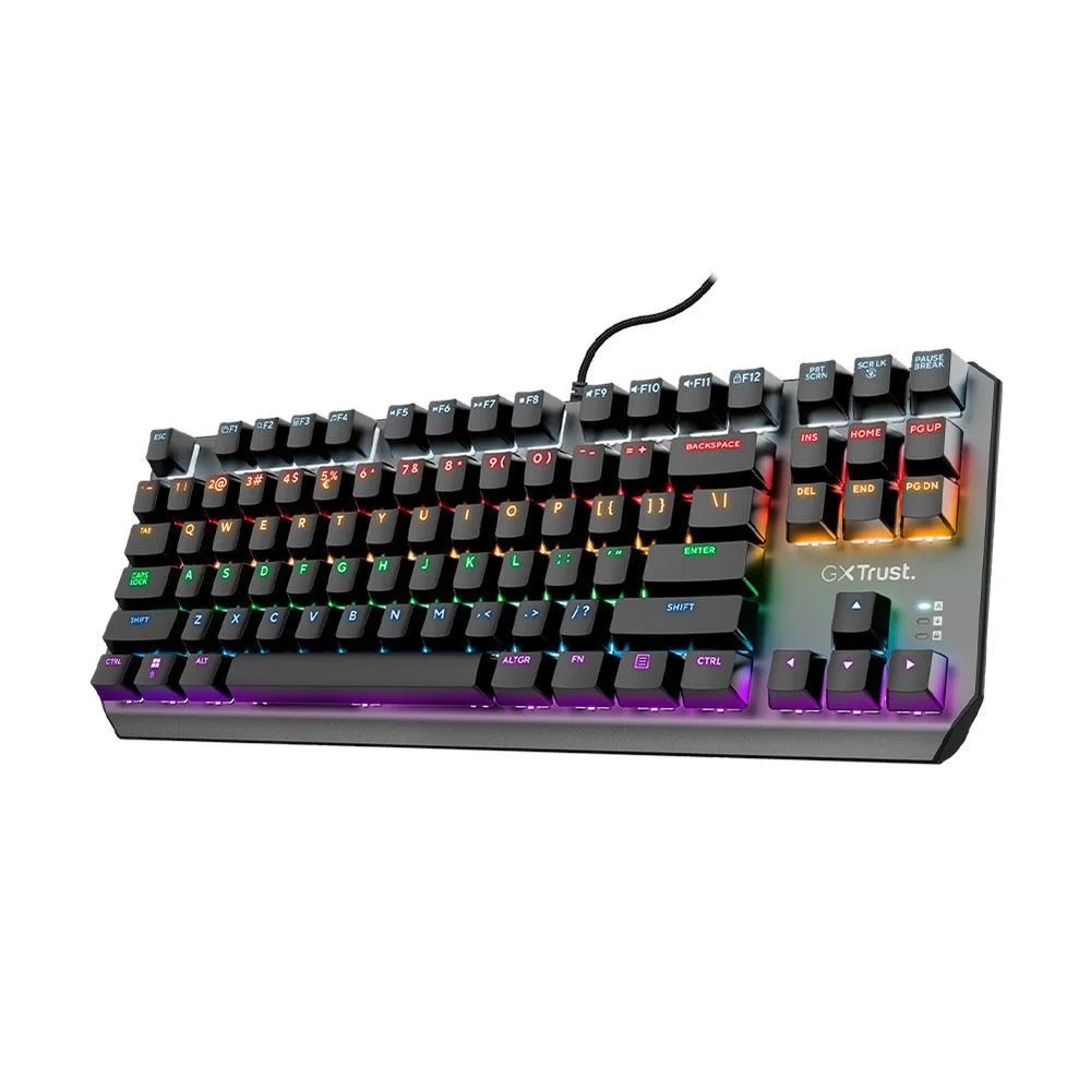 Teclado Gamer Mecânico Trust GXT 834 Callaz TKL Switch Red Layout PT 24404