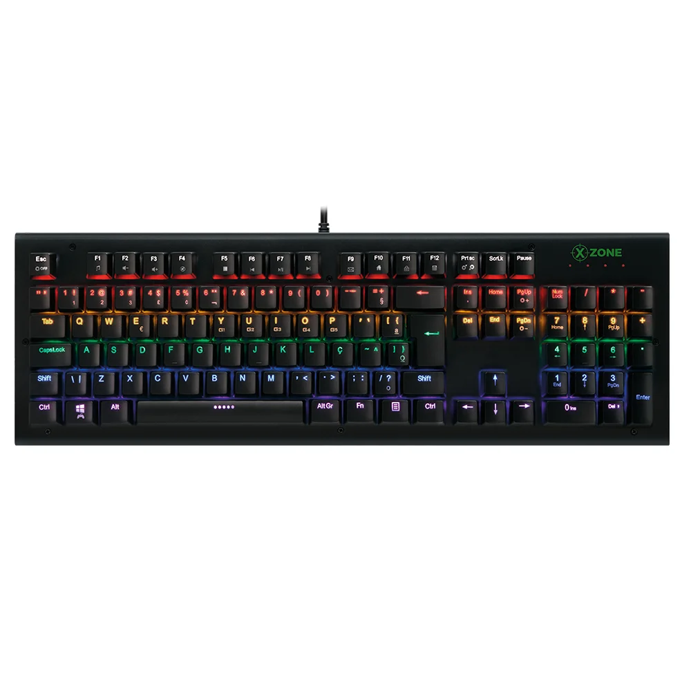 Teclado Gamer Mecânico Xzone GTM-01 LED Switch Blue Anti-Ghosting ABNT2