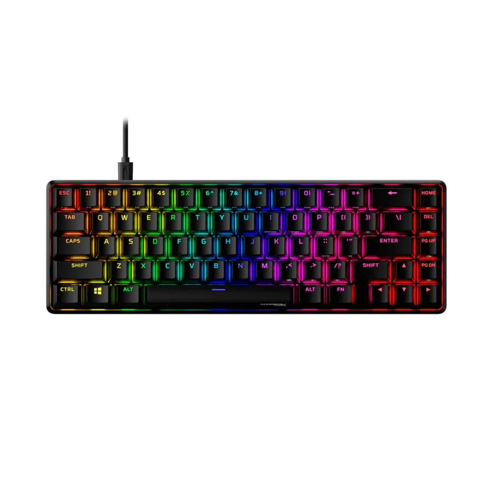 Teclado Gamer Mecânico HyperX Alloy Origins 65% RGB Switch Red Layout US Preto