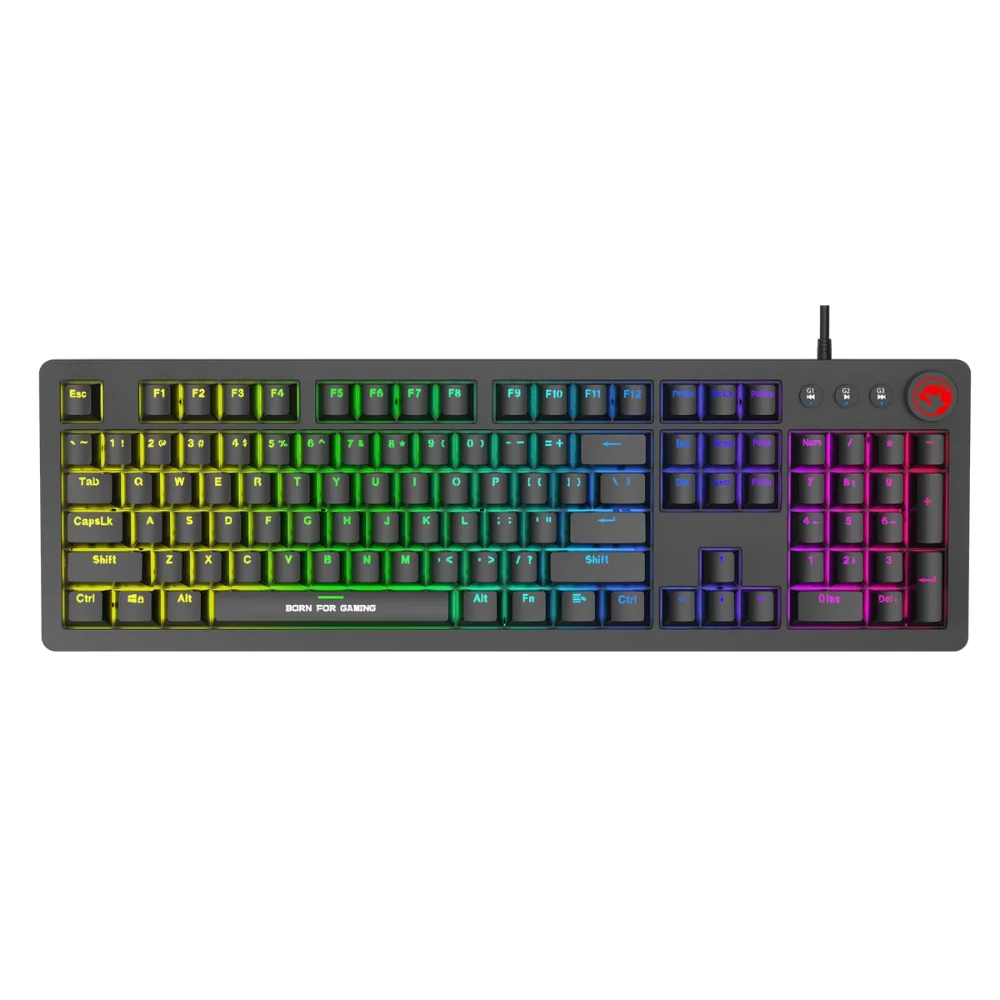 Teclado Gamer Mecânico Marvo Scorpion Switch Blue 107 Teclas KG917