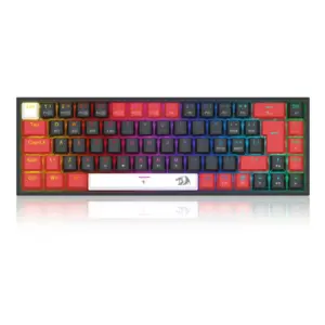 Teclado Gamer Mecânico Redragon Castor Pro RGB Sem Fio Switch Brown Preto/Vermelho/Branco K631RGB-PRO-BRW Teclado Gamer Mecânico Redragon Castor Pro RGB Sem Fio Switch Brown Preto/Vermelho/Branco K631RGB-PRO-BRW