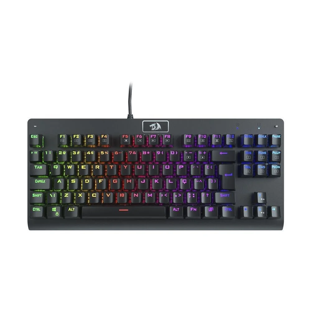 Teclado Gamer Mecânico Redragon Dark Avenger RGB Switch Outemu Brown ABNT2 K568RGB-2