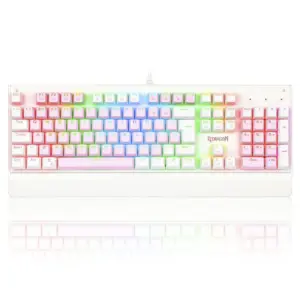 Teclado Gamer Mecânico Redragon Kala Switch Brown Branco e Rosa Teclado Gamer Mecânico Redragon Kala Switch Brown Branco e Rosa