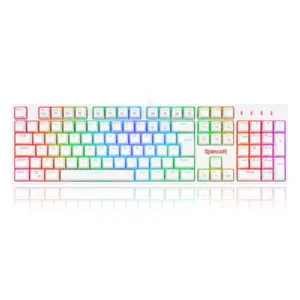 Teclado Gamer Óptico Redragon Surara Pro RGB Switch Azul ABNT2 Branco K582W-RGB-PRO Teclado Gamer Óptico Redragon Surara Pro RGB Switch Azul ABNT2 Branco K582W-RGB-PRO