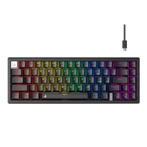 Teclado Gamer Mecânico Rise Mode GM1 Pro RGB Switch Outemu Brown Preto RM-TCM-GM1P-BBRO