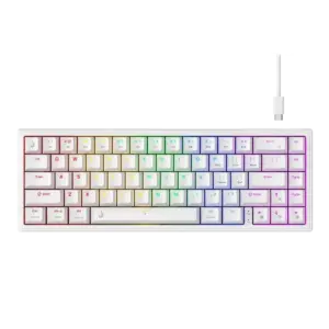 Teclado Gamer Mecânico Rise Mode GM1 Pro RGB Switch Outemu Blue Branco RM-TCM-GM1P-WBLUE