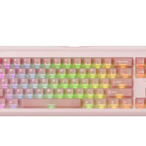 Teclado Gamer Mecânico Havit Rosa KB896L Teclado Gamer Mecânico Havit Rosa KB896L