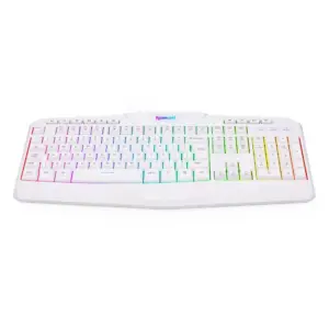 Teclado Gamer Membrana Redragon Harpe 2 RGB ABNT2 Branco K503W-RGB Teclado Gamer Membrana Redragon Harpe 2 RGB ABNT2 Branco K503W-RGB