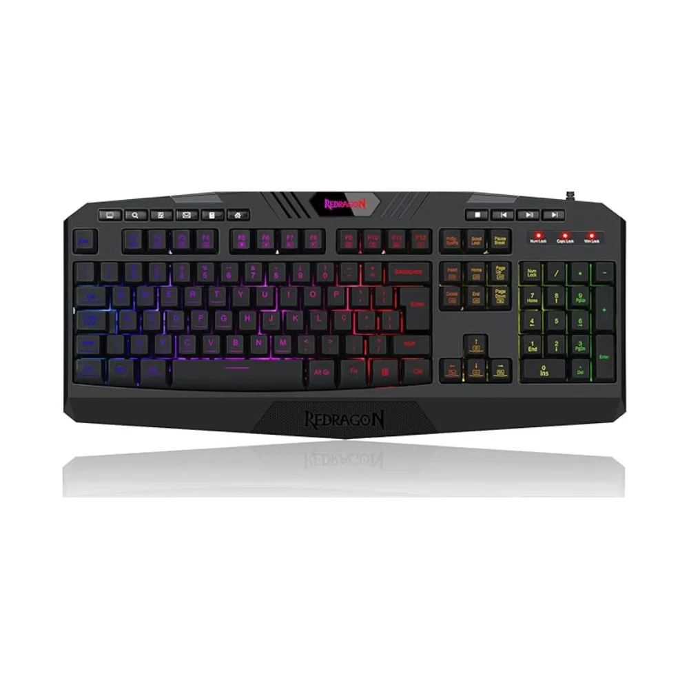Teclado Gamer Membrana Redragon Harpe RGB Sem Fio K503-KS