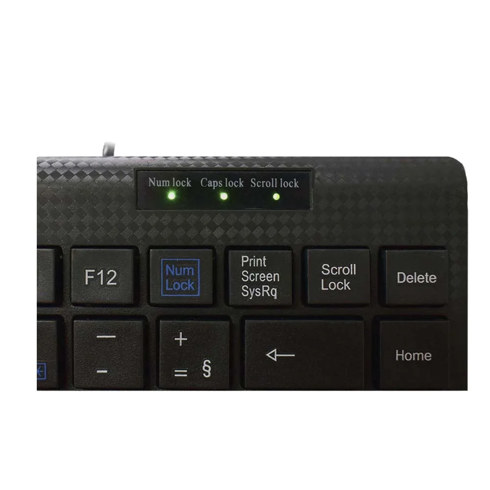 Teclado Mini K-mex Standard USB Padrão ABNT2 Preto KB-D428