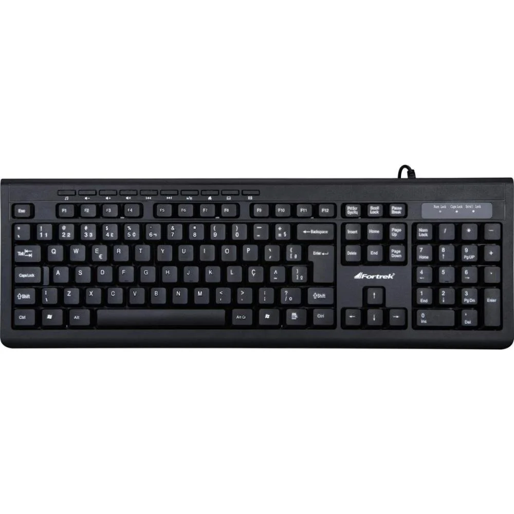 Teclado Multimídia Fortrek USB ABNT2 MKL-101