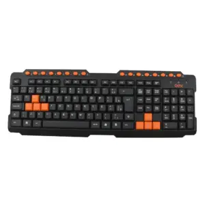 Teclado Gamer Multimídia OEX Action Preto e Laranja TC200 Teclado Gamer Multimídia OEX Action Preto e Laranja TC200