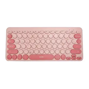 Teclado Bluetooth OEX Retrô ABNT2 Rosa TC510 Teclado Bluetooth OEX Retrô ABNT2 Rosa TC510