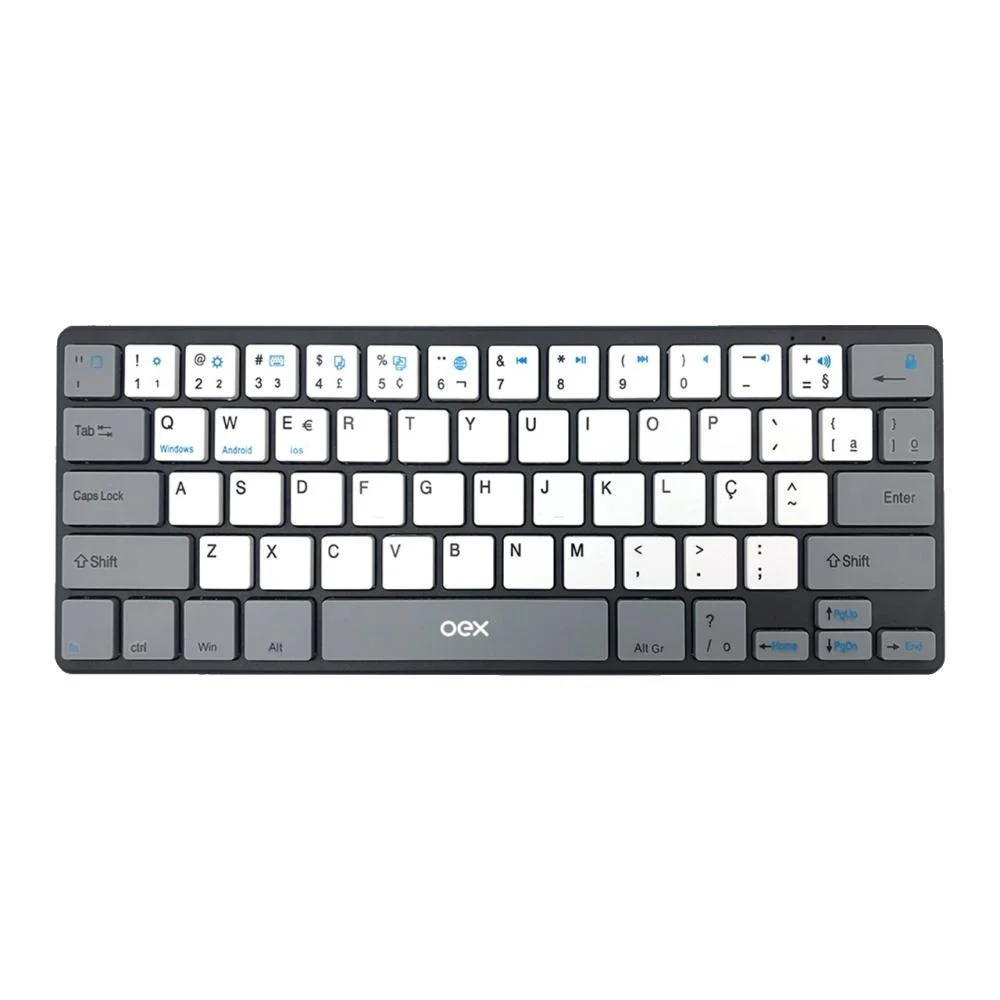 Teclado Bluetooth OEX Concept Multimídia ABNT2 Branco TC506