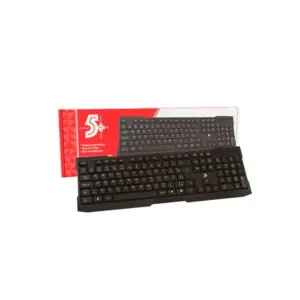 Teclado Office 5+ Plug and Play USB ABNT2 Preto 015-0041