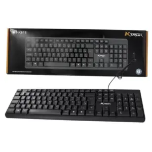 Teclado Office Ktrok Com Fio USB Layout ABNT2 Português Preto