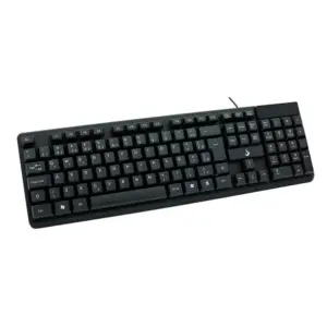 Teclado Rise Mode Office USB ABNT com Teclado Numérico Preto RM-TC-01-FB
