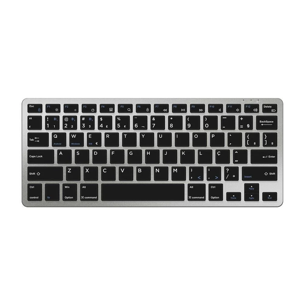 Teclado Sem Fio Geonav Office Bluetooth Multi-Dispositivo Recarregável Preto OFTCW02SG