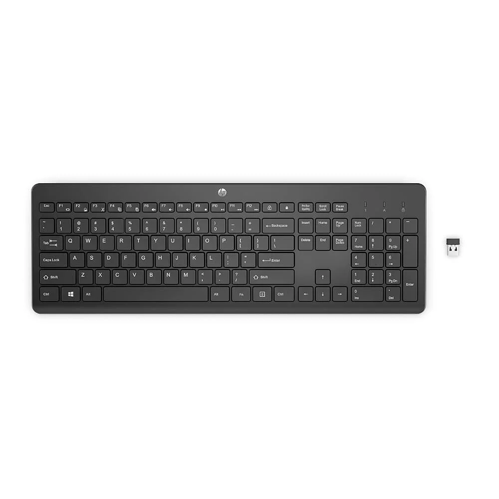 Teclado Sem Fio HP 230 Layout BR Preto 3L1E7AA#AC4