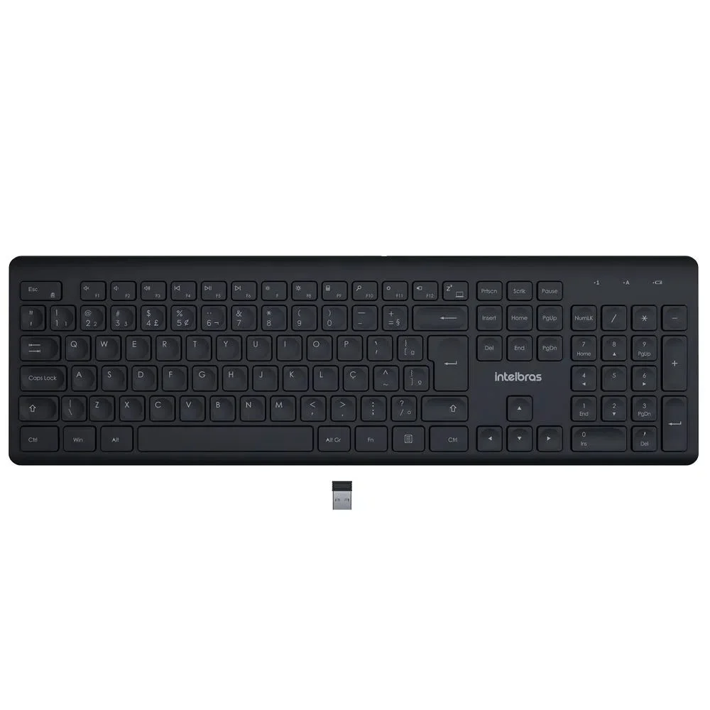 Teclado Sem Fio Intelbras Wireless com Teclado Numérico ABNT2 4293200